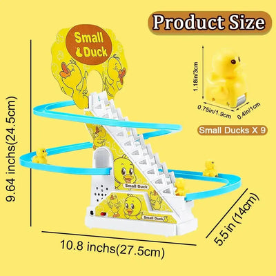 Climbing Duck Toy size details.