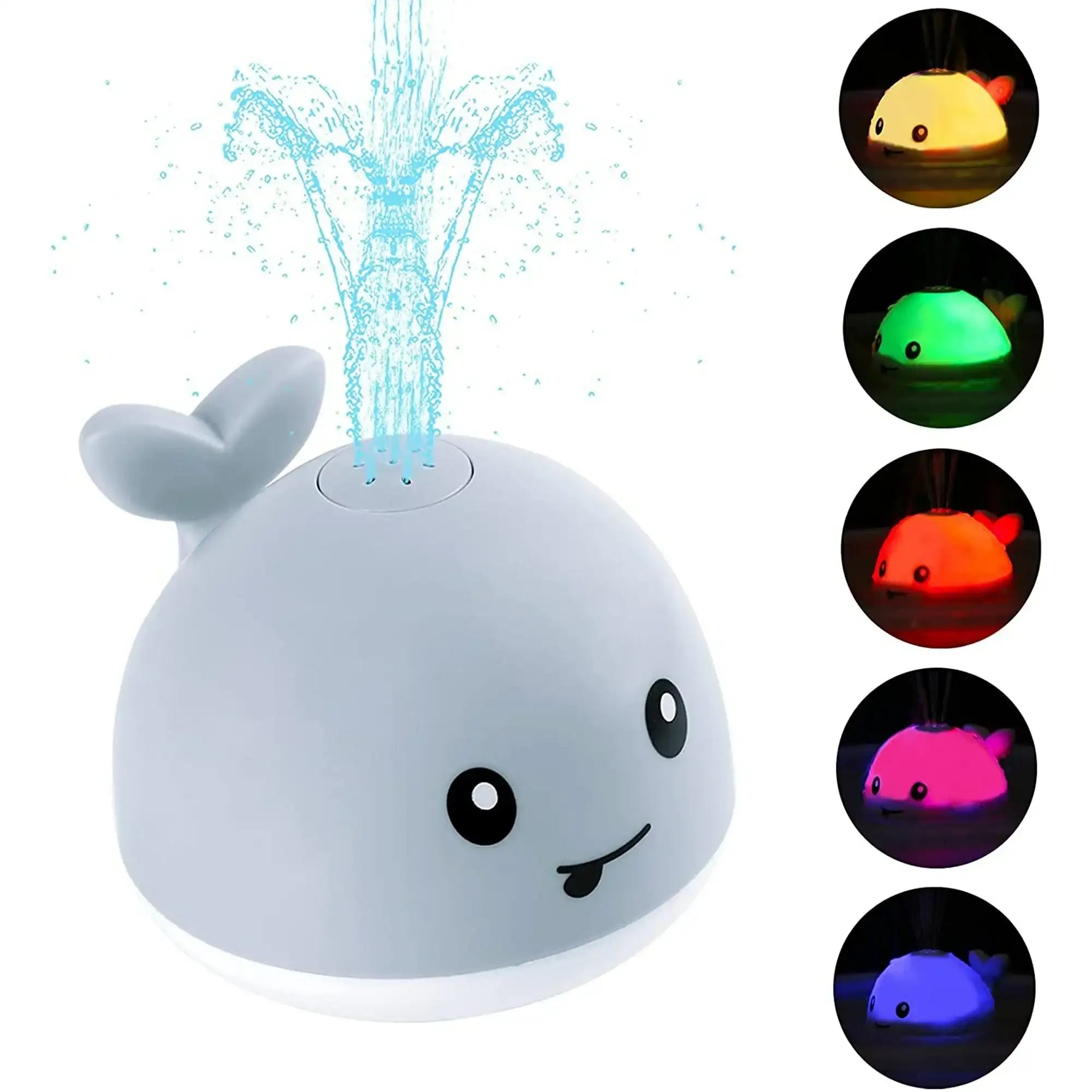 Shower Whale Toy with colorful lighting options