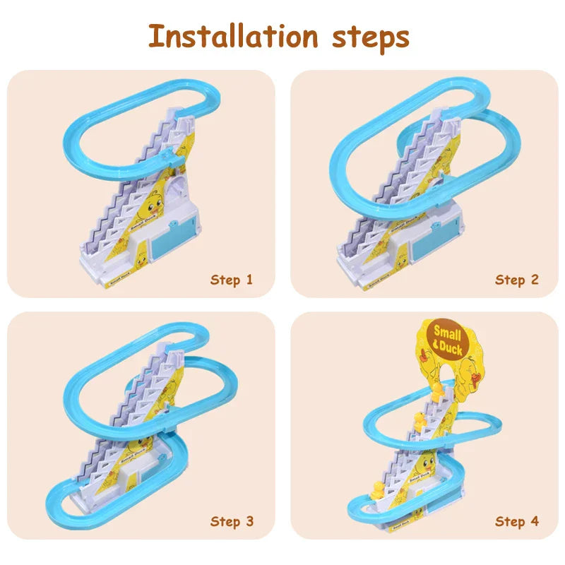 Step-by-step installation guide for a Climbing Duck Toy